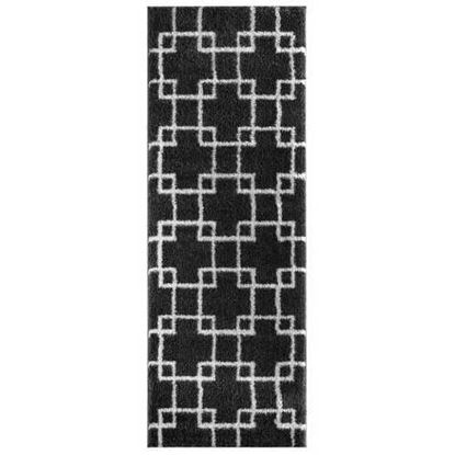 Изображение 31" x 86" Smoke Microfiber Polyester Runner Rug