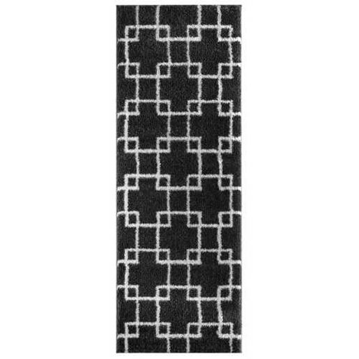 Изображение 31" x 86" Smoke Microfiber Polyester Runner Rug