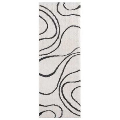 Picture of 31" x 86" Smoke Microfiber Polyester Runner Rug