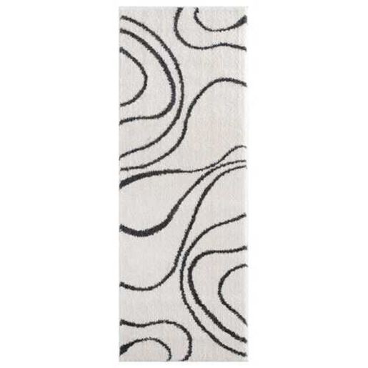 Изображение 31" x 86" Smoke Microfiber Polyester Runner Rug