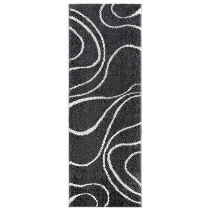 Изображение 31" x 86" White Microfiber Polyester Runner Rug