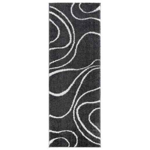 Picture of 31" x 86" White Microfiber Polyester Runner Rug