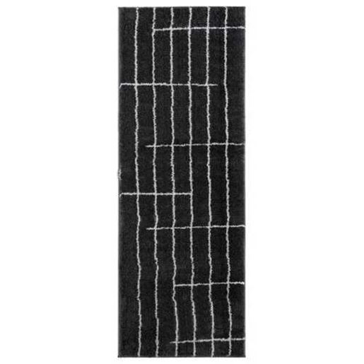 Изображение 31" x 86" Smoke Microfiber Polyester Runner Rug