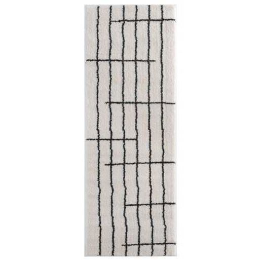 Изображение 31" x 86" White Microfiber Polyester Runner Rug