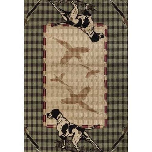 Изображение 63" x 86" Green Polypropylene Area Rug