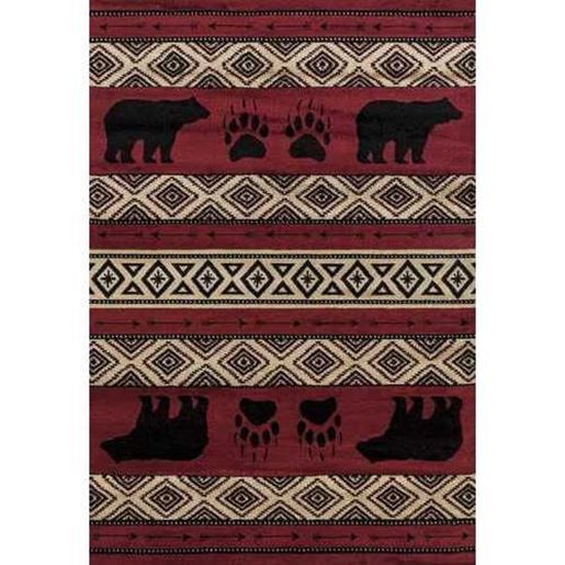 Изображение 63" x 86" Red Polypropylene Area Rug