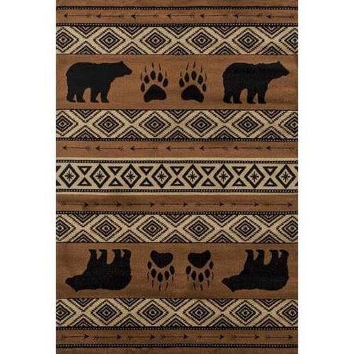 Изображение 63" x 86" Brown Polypropylene Area Rug