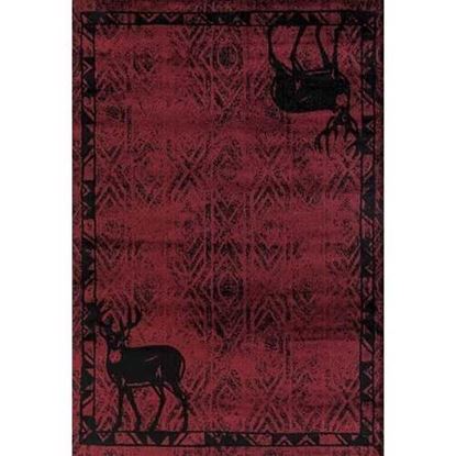 Изображение 63" x 86" Red Polypropylene Area Rug