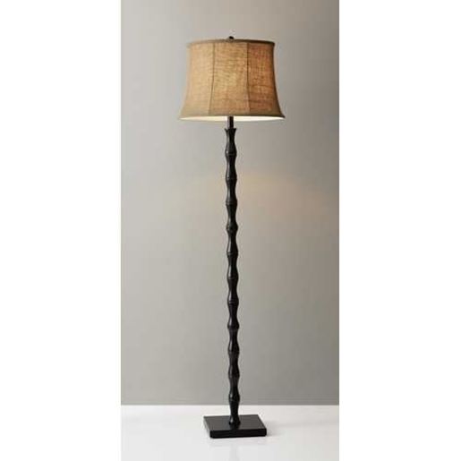 Изображение Floor Lamp Black Metal Textured Pole