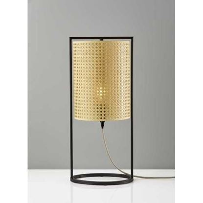 Image de Tall Fashionable Cane Shade Table Lantern Lamp