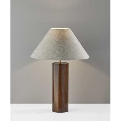 Изображение Canopy Walnut Wood Block Table Lamp