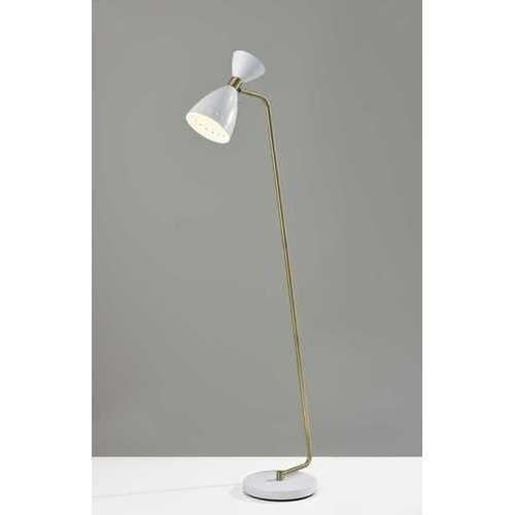 Picture of Brass Cinch Floor Lamp in White Metal