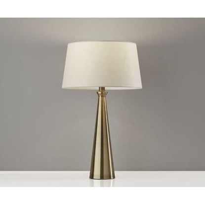 Изображение Set of 2 Contemporary Tapered Brass Metal Table Lamps