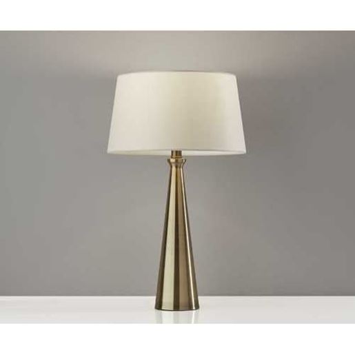 Picture of Set of 2 Contemporary Tapered Brass Metal Table Lamps