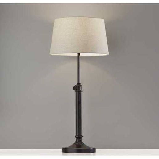 Picture of Set of 2 Black Metal Adjustable Height Table Lamp