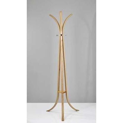 Изображение 24" X 24" X 72" Natural Natural wood Coat Rack