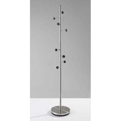 Picture of 12" X 67.5" Brushed Steel Brushed Steel Coat Rack