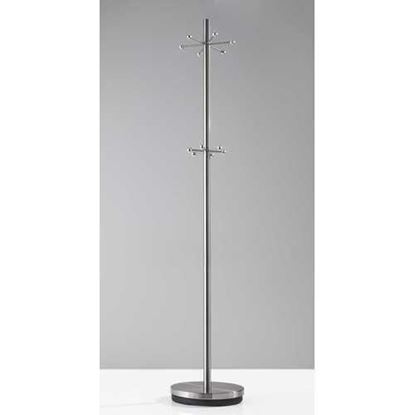 Picture of 12" X 67" Brushed Steel Brushed Steel Coat Rack