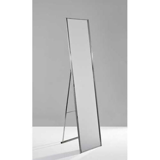 Image sur 13.5" X 14.5" X 59" Brushed steel  Floor Mirror