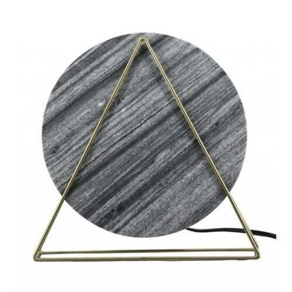 Изображение Designer Black Marble and Brass Table Lamp