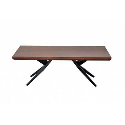 Picture of Brown Black Wood Metal Coffee Table