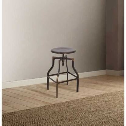 Изображение Antique Copper Metal Adjustable Stool