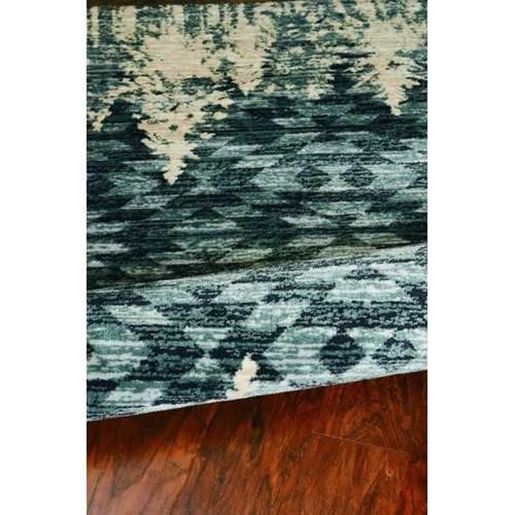 Изображение 5' x 8' Slate Blue Winter Pine Trees Area Rug