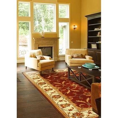 Picture of 63" X 91" Red or  Ivory  Polypropylene Rug