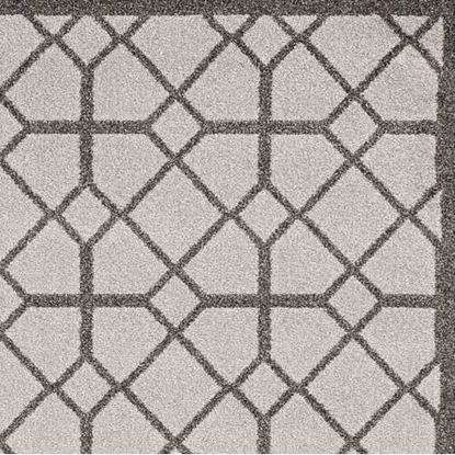 Picture of 5' x 8'  Ivory or Grey Geometric Tiles Area Rug