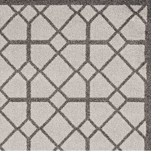 Picture of 5' x 8'  Ivory or Grey Geometric Tiles Area Rug