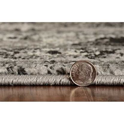 Picture of 8' x 11' Grey Medallion Bordered Indoor Area Rug