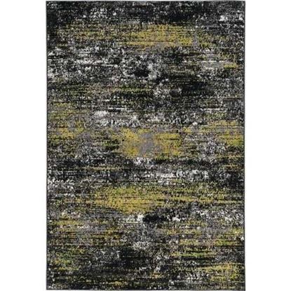 Picture of 8'x11' Grey Machine Woven Abstract Industrial Style Indoor Area Rug