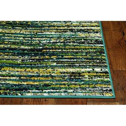 Picture of 8'x11' Grey Teal Machine Woven Abstract Industrial Style Indoor Area Rug