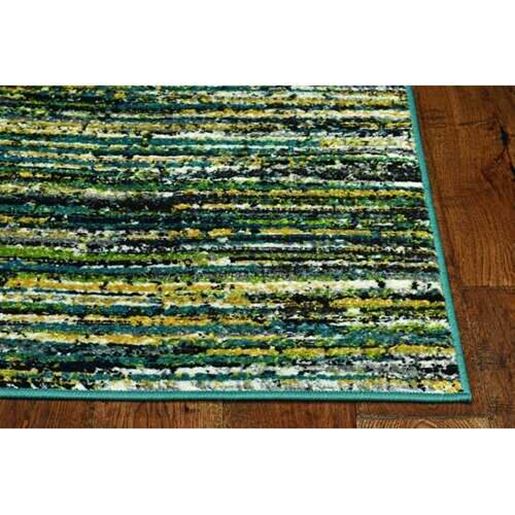 Изображение 8'x11' Grey Teal Machine Woven Abstract Industrial Style Indoor Area Rug