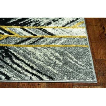 Picture of 8' x 11' Grey Geometric Lines Area Rug