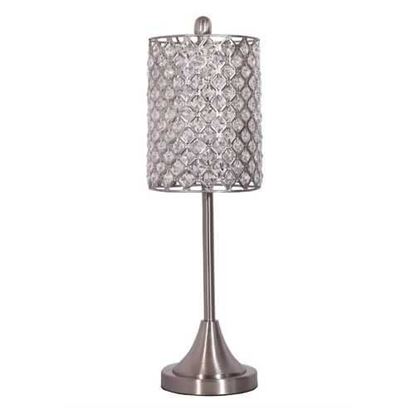Изображение Set of 2 Metal Table Lamps with Crystal Bead Shade
