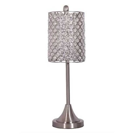 Picture of Set of 2 Metal Table Lamps with Crystal Bead Shade