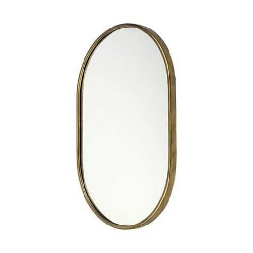 Изображение Oval Gold Metal Frame Wall Mirror