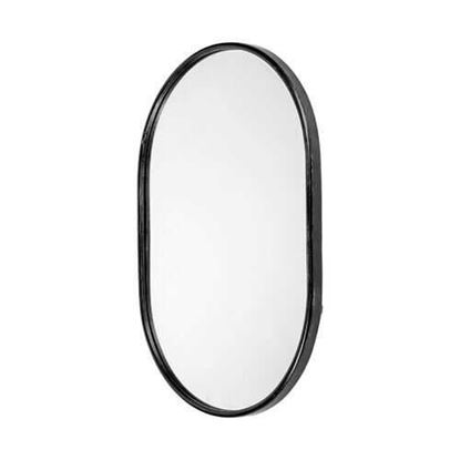 Picture of Oval Black Metal Frame Wall Mirror