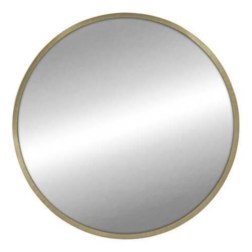 Изображение Round Wall Mirror with Matte Gold Finish