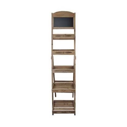 Picture of Rustic 5 Tier Ladder Shelving Unit with Chalkboard