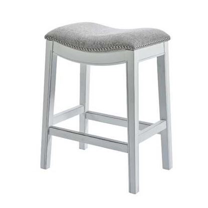 Picture of 31" White Finished Solid Wood Bar Stool