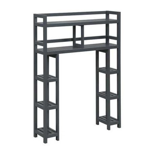 Picture of Graphite Finish 2 Tier Solid Wood Over Toilet Organizer