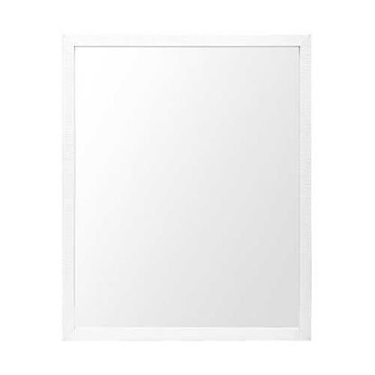 Изображение Rectangle White Accent Mirror with Crisp White Finish Frame