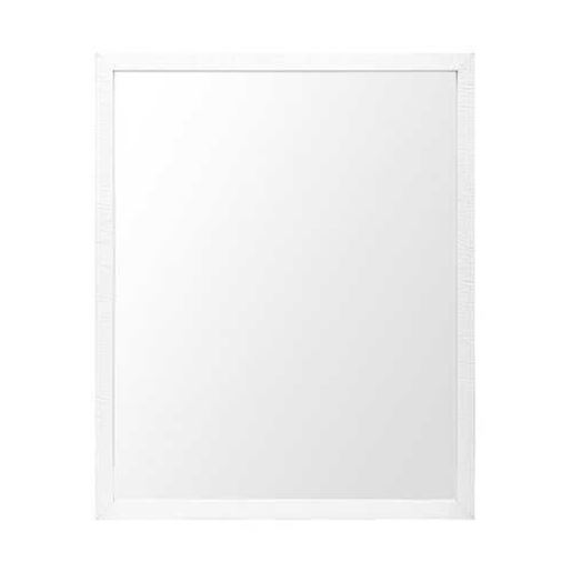 Изображение Rectangle White Accent Mirror with Crisp White Finish Frame