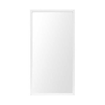 Изображение Rectangle White Accent Mirror with Crisp White Finish Frame