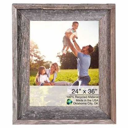 Изображение 24x36 Rustic Smoky Black Picture Frame with Plexiglass Holder