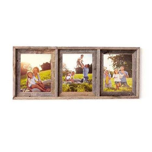 Picture of 3  8x10 Rustic Weathered Grey Picture Frame with Plexiglass Holder