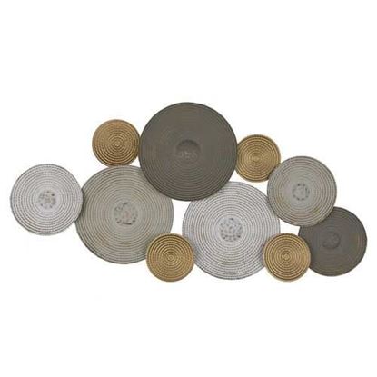 Изображение Contempo Textured Metallic Plates Wall Decor