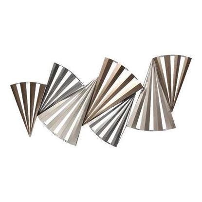 Изображение Modern Accordian Pleat Metal Wall Decor